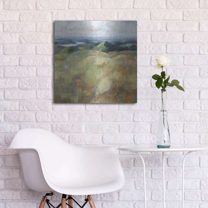 Winston Porter « Above The Lakes » par Danhui Nai, œuvre d'art murale en métal,, H 24 po x l 24 po