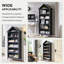 Armoire de salle de bain à arche inclinée, armoire géométrique à 5 niveaux avec rangement, arche triangulaire supérieure moderne avec tablettes réglables, armoire en bois avec tablettes ouvertes-1243694128-1265527980