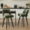 Ensemble de 2 tabourets de comptoir pivotants 26,4 "Bisto, siège rembourré pour îlot de cuisine