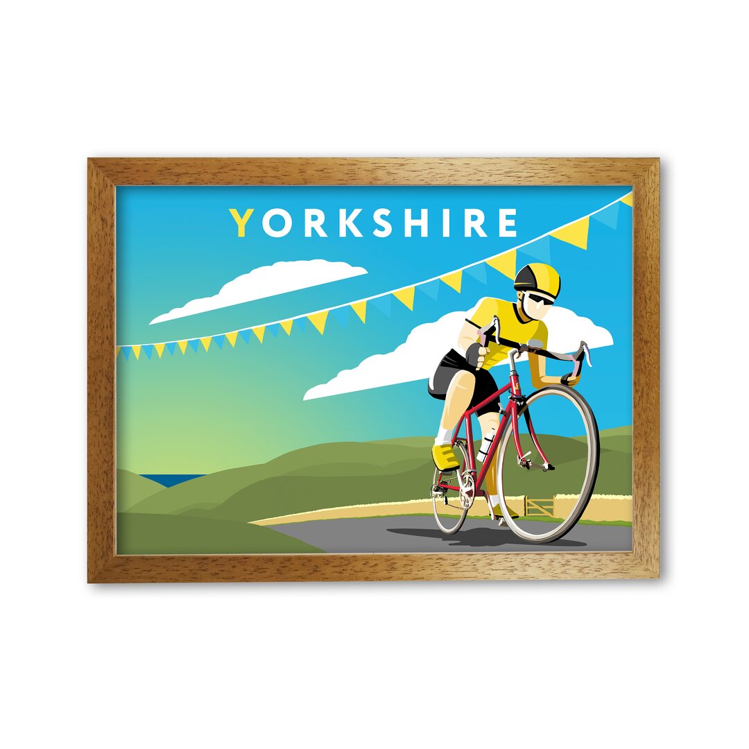 Poster Yorkshire Cycling von Richard O'Neill