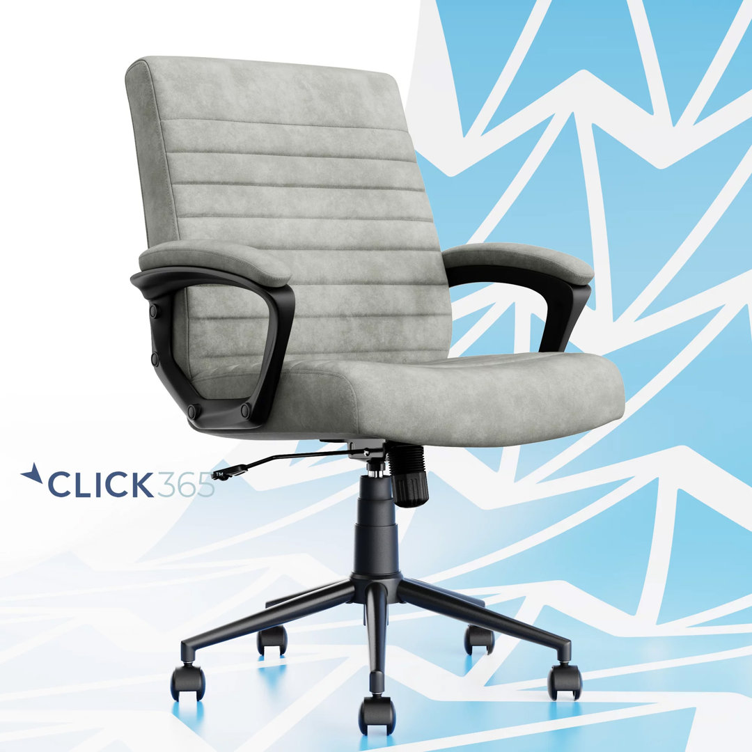 Click365 Transform 3.0 Ergonomic Mid Back Channel Stitching Desk Chair, with Padded armrests CLICK365 Upholstery 