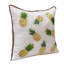 Oreiller à fermeture à glissière tropical en polyester jaune et vert 20 po x 20 po
