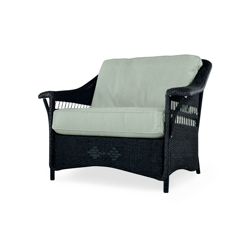 Nantucket Outdoor Lounge Chair, Remy Cloud, Ebony