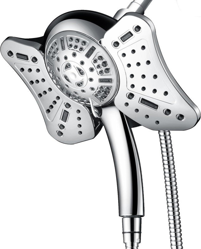 Silver 2-in-1 Rainfall Shower Head with Handheld Combo