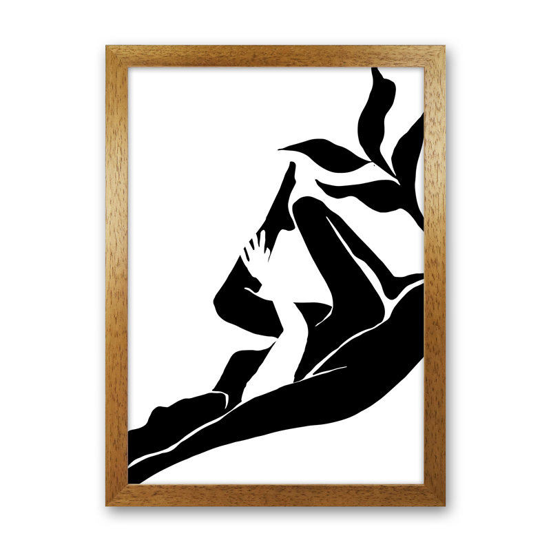 Matisse Lying Plant by Planeta444 - Print, Brown Framed, 34cm H x 25cm W x 3cm D