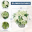 17 pièces pivoines artificielles avec vase pivoine fleurs artificielles en soie dans un vase en verre pour bureaux à domicile, mariages, fêtes, centres de table, décor-1745832992