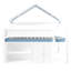 Lit mezzanine double avec toit à baldaquin et armoire de rangement, blanc et bleu-1302420757