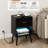 Modern Nightstand With Charging Station, LED Light, Drawer, And Open Shelf For Bedroom