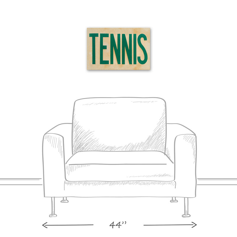 « tennis sign », art textuel sur toile