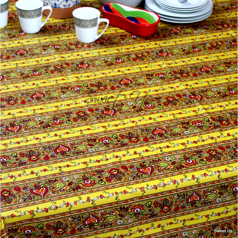 Nappe rectangulaire en coton lavable résistante aux taches