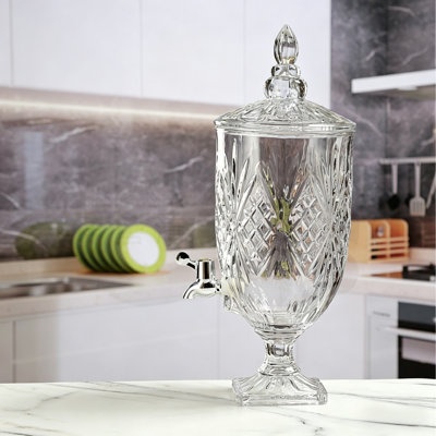 Sword Grass 102Oz Glass Beverage Dispenser