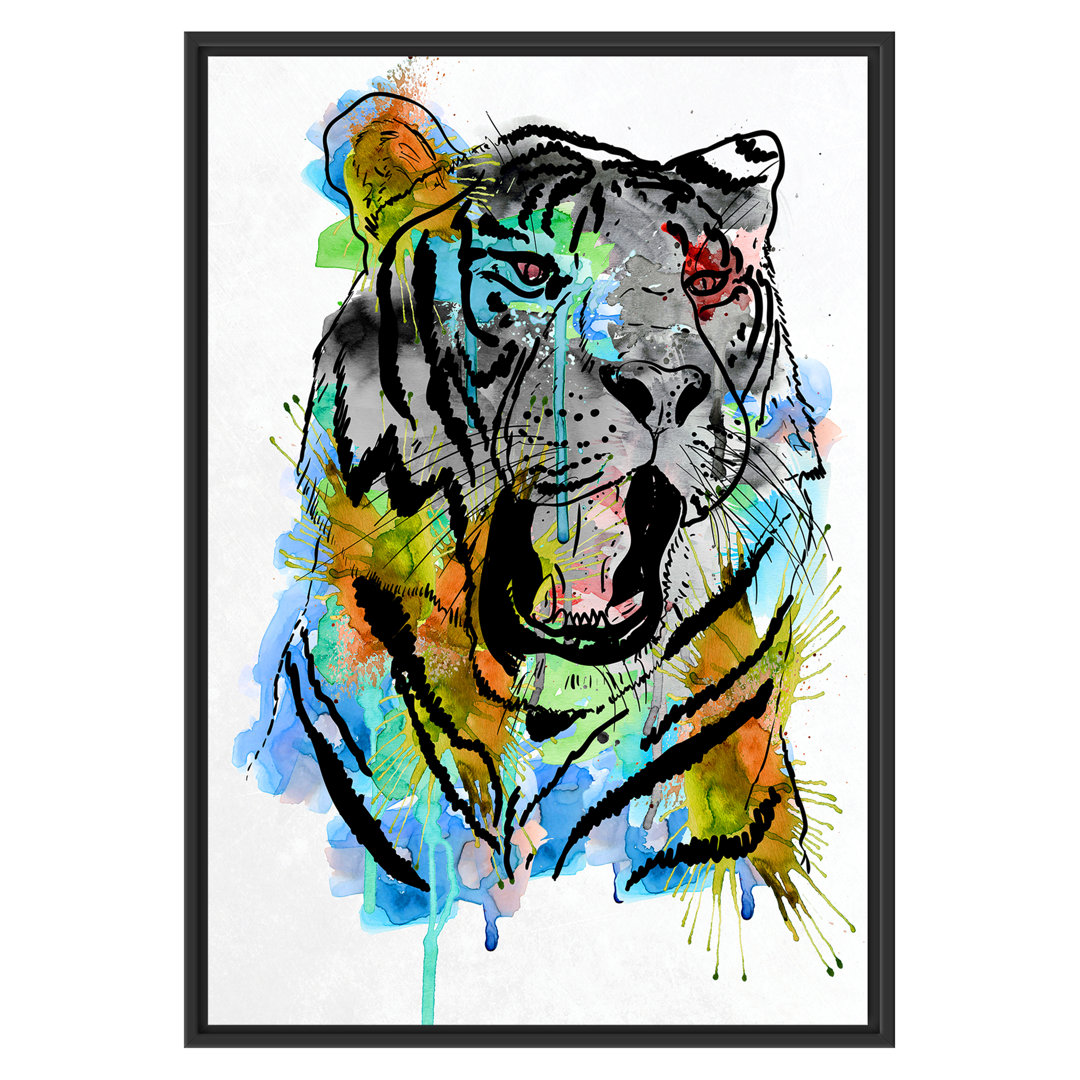 Gerahmtes Wandbild Roar Aquarell-Licht