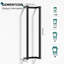 Porte-serviettes mural en acier inoxydable (noir)