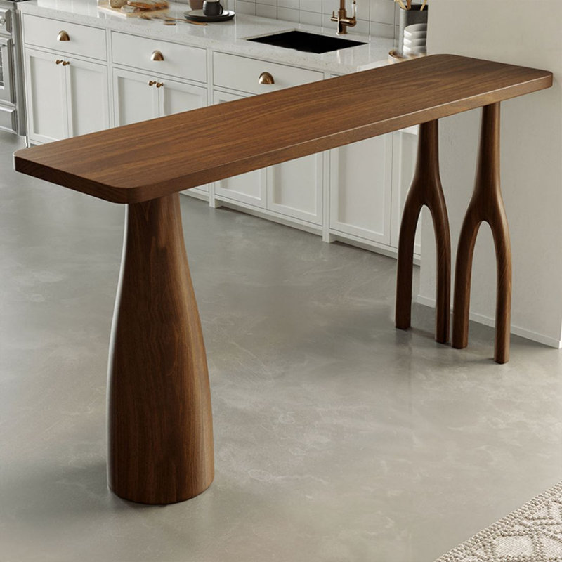 Ensemble de tables de bar 2 personnes en bois massif brun-noisette, H 39,37 po x l 62,99 po x P 17,72 po