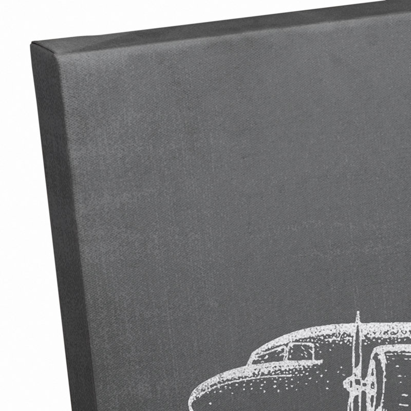 Art sur toile croquis avion Flara, Gris, H 16 po x l 20 po x P 1,25 po