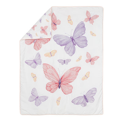 Butterfly 3 - Piece Crib Bedding Set