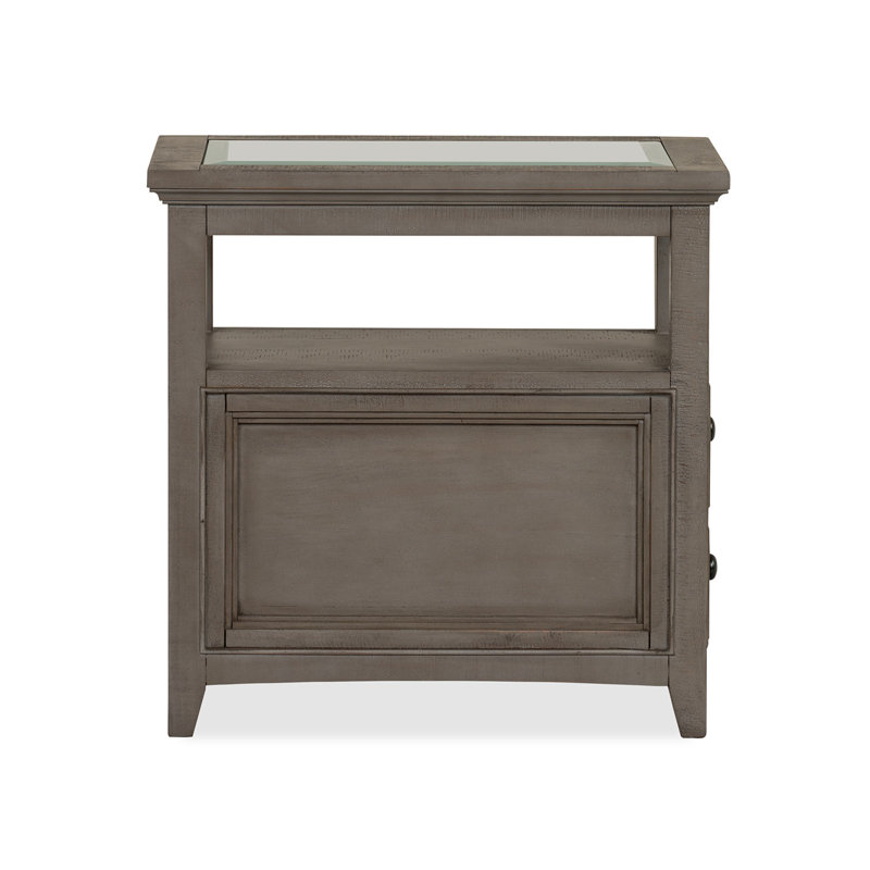 Randell Glass Top 2 - Drawer End Table