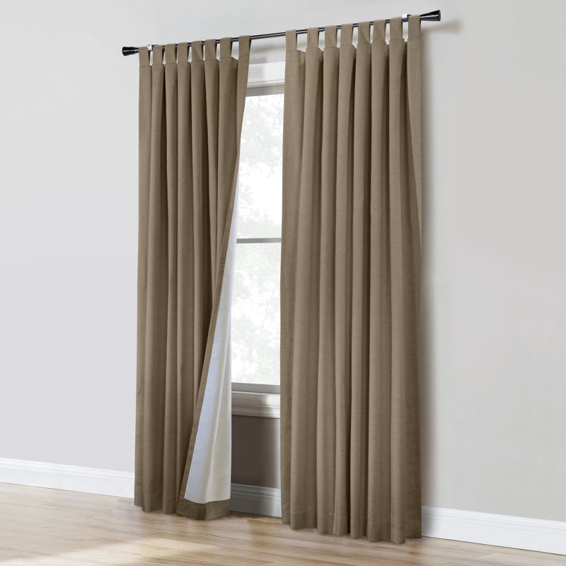 Paire de rideaux occultant et isolant Alizabeth, Galet, L 52 po x L 63 po