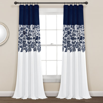 Estate Garden Print Room Darkening Curtain Pair