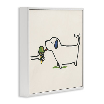 Art giclée de chien et de crème glacée par June Erica Vess