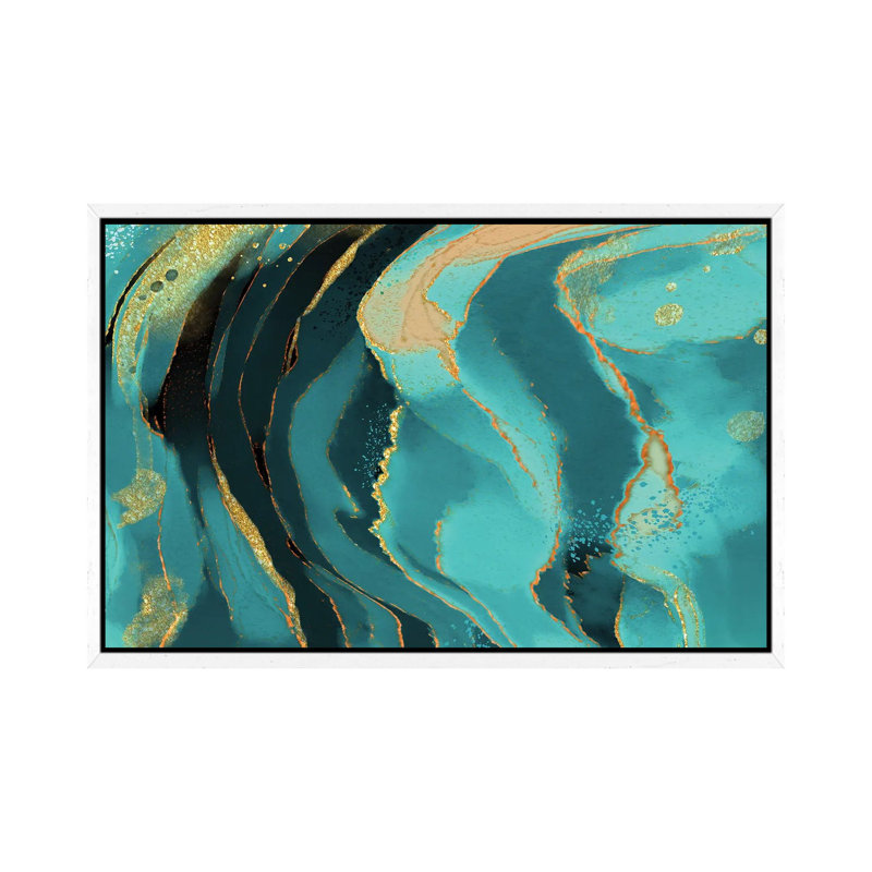 Jade Radiance - Print on Canvas, White Framed, 66.04 cm H x 45.72 cm W