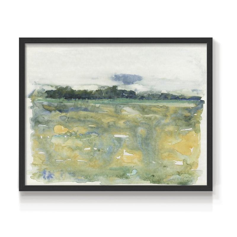 «Flowing Landscape II», reproduction encadrée, H 11 po x l 14 po, Noir, noir, noir, noir