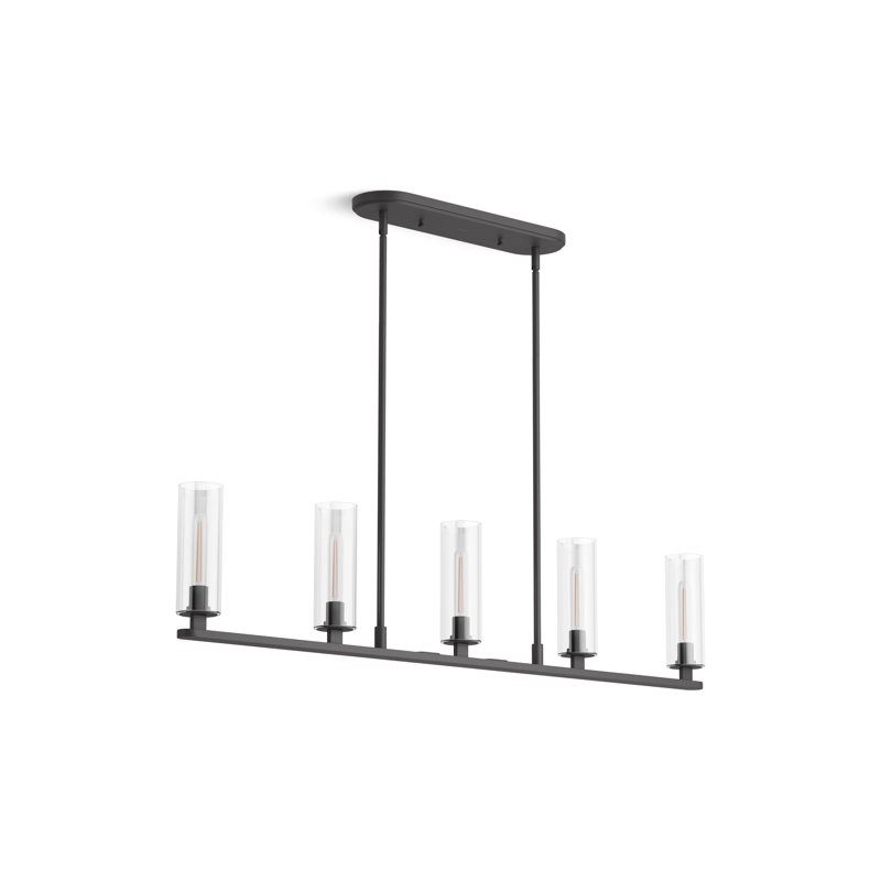 Crue 45 In. Linear Chandelier, Matte Black