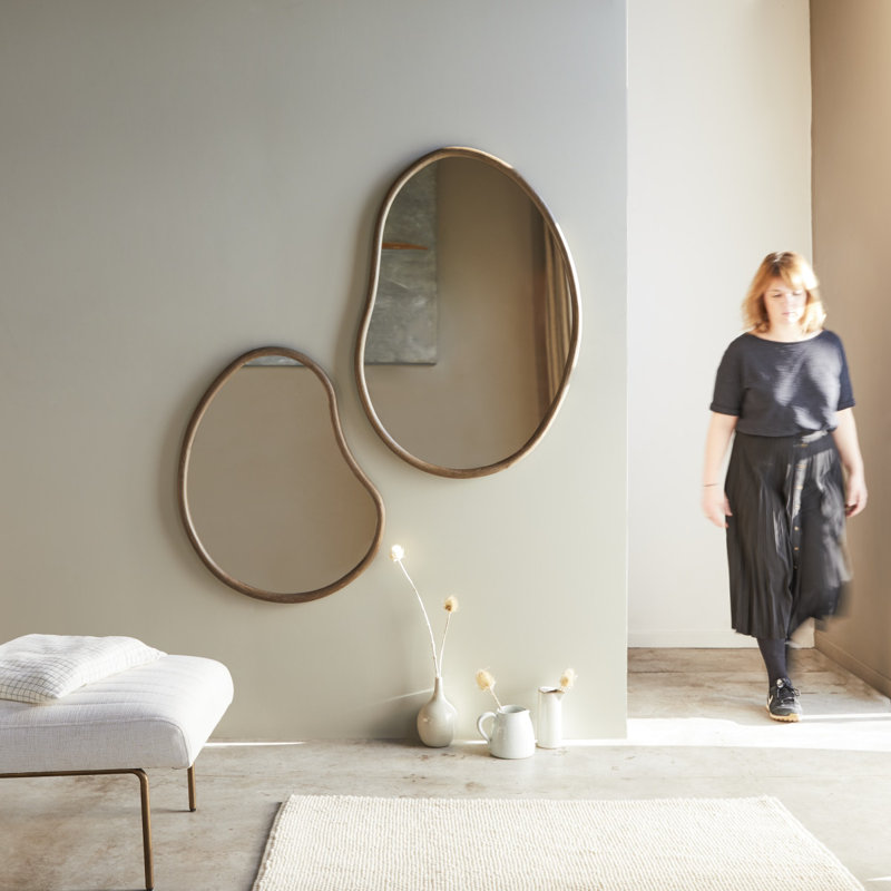 Dim Novelty Solid Wood Mirror, 33.46" x 25.59"