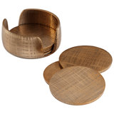 7 Piece Coaster Set with Holder