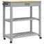 Chariot de cuisine en bois massif vidaXL 33,1 po x 15,7 po x 34,8 po vidaXL-2108983946-2146673385-2146673384
