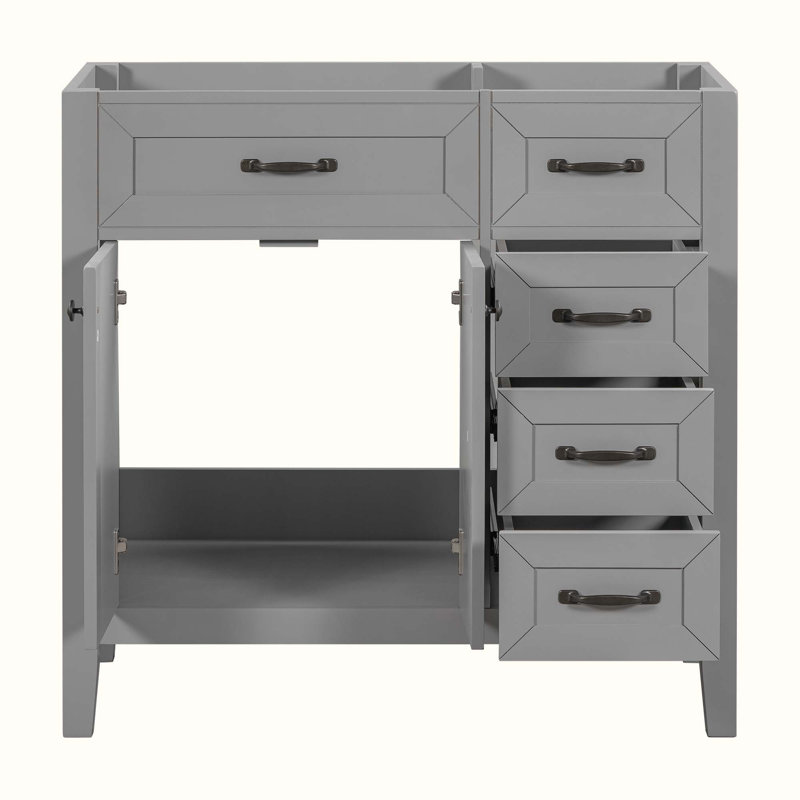 35,5 base de meuble-lavabo simple seulement, Gris
