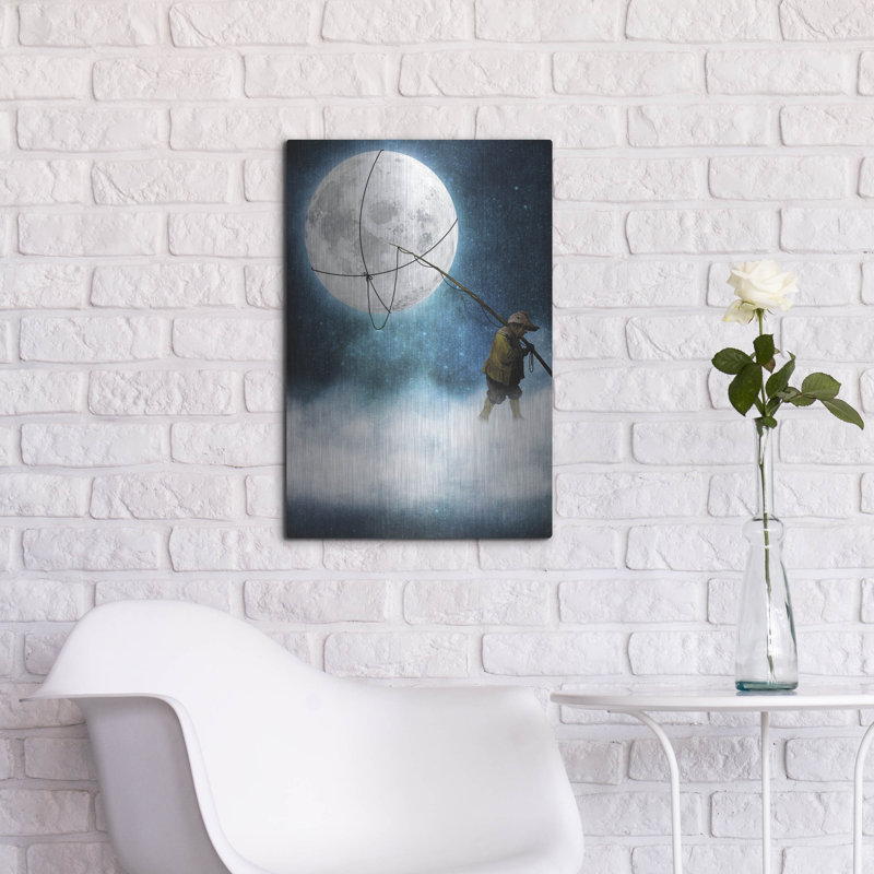 «Moonwalk» par Diogo Verissimo, Ebern Designs, art mural en métal, 16 po x 24 po