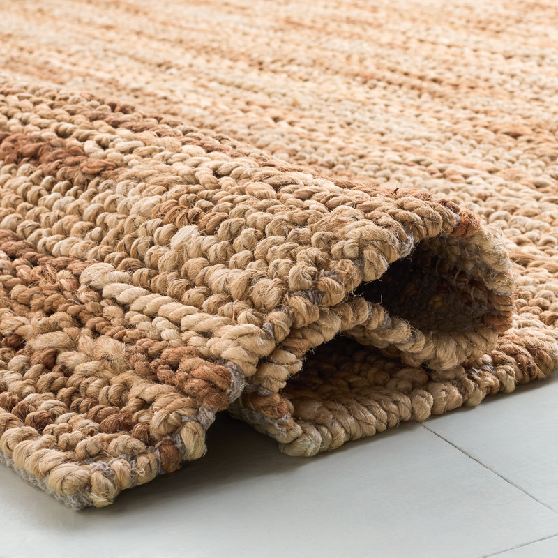 Natural Fiber Couture 101 Hand Loomed Jute/Cotton Rug in Ivory/Natural, Square 6'