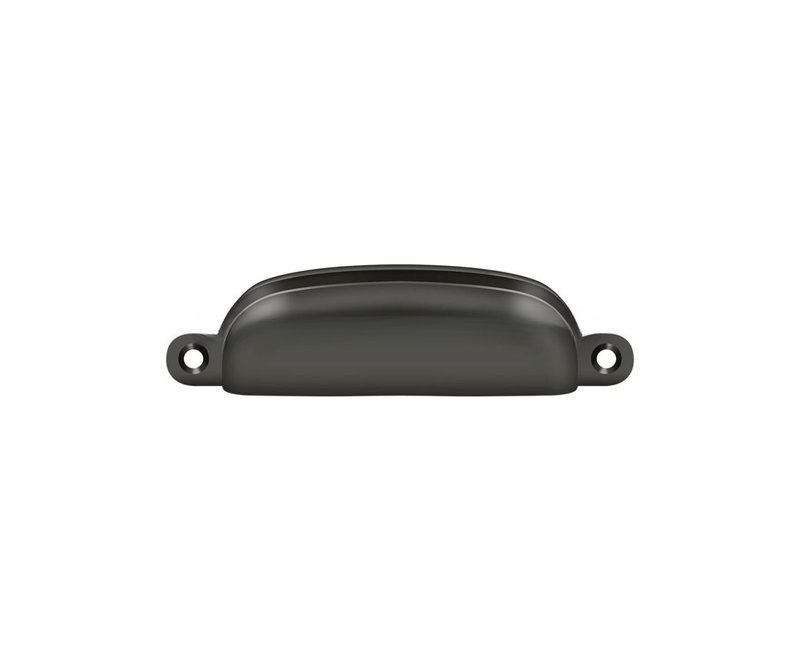 Deltana SHP29U5 Exposed Shell Pull 4"; Antique Brass Finish, Oil - Rubbed Bronze
