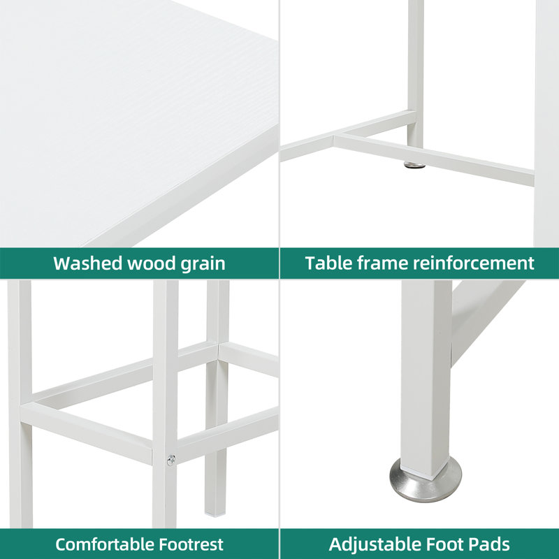 Rechaba 2 - Person Dining Set, White