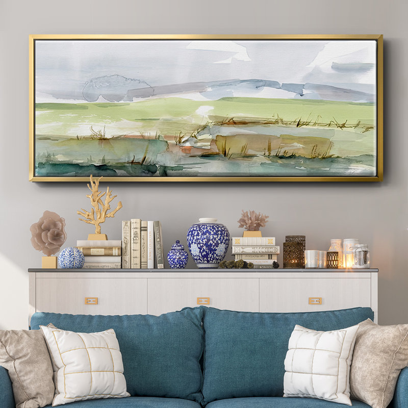 Pastel Inlet I - toile encadrée, H 20 po x l 50 po