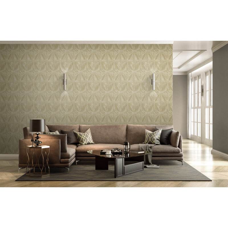 Becerril Abstract Double Roll, Beige/White