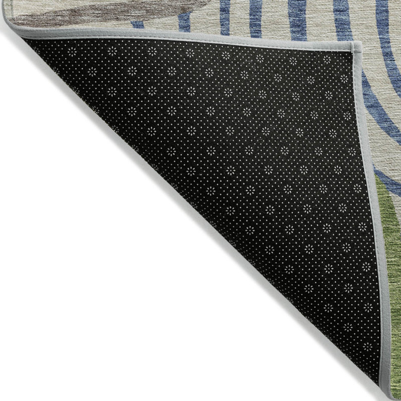 Tapis extérieur lavable abstrait 10 pi x 14 pi