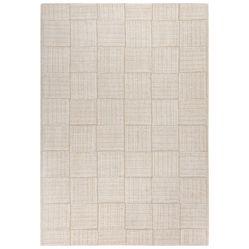 Jzon Wool Geometric Indoor Rug, Rectangle 5' x 7'6"