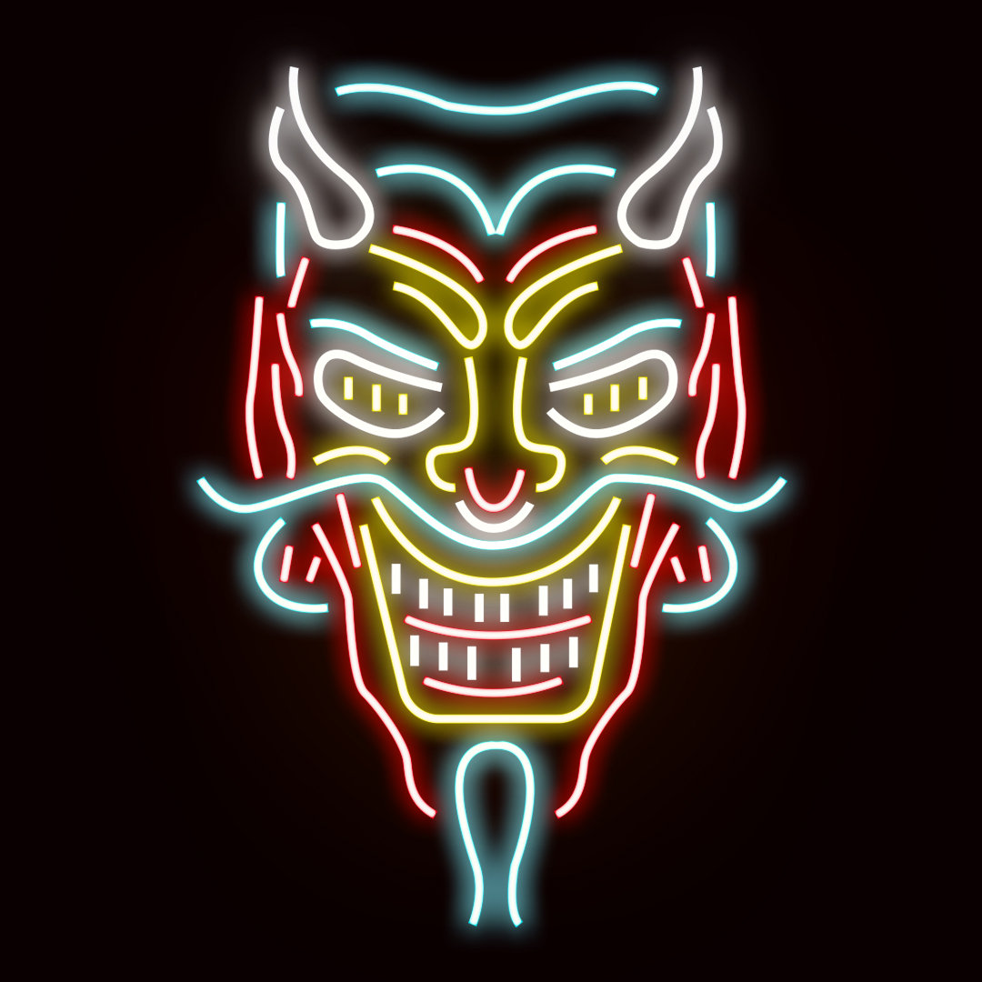 Mask 60cm LED Novelty Neon Sign