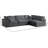 Jocqua Velvet L-Shaped Sectional Reversible-850340314