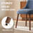 High Back Dining Chair with Ergonomic Curved Back, Padded Seat & Solid Wood Legs-1499108733