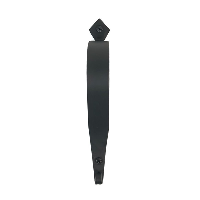 Seville 9.62" Black Iron Curved Door Pull