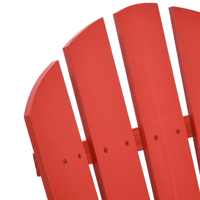 Chaise berçante d'extérieur en bois massif, Rouge