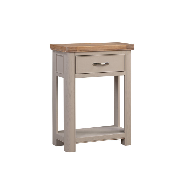 Comfrey 60cm Console Table, Grey, Oak