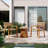 3-piece Outdoor Solid Wood Table And Dining Chairs-1343636084
