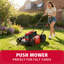 PowerSmart 21" 2-in-1 Gas Push Lawn Mower, 144cc 4-cycle Engine, 6-Position Height Adjustment, 21" Cutting Width, Side Discharge & Mulching