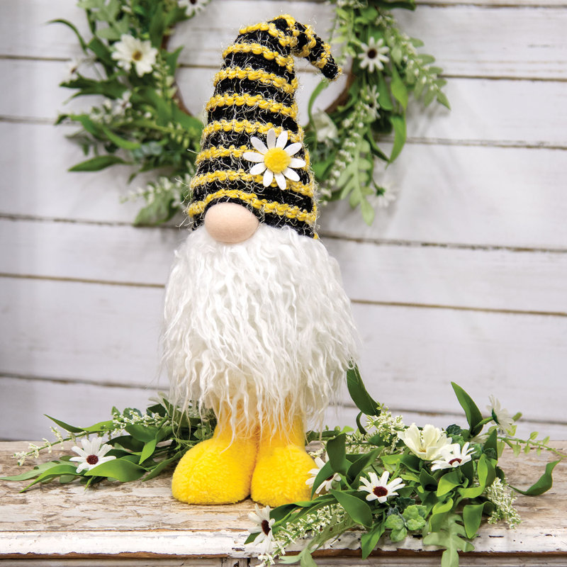 Gnome debout à rayures Fuzzy Bee