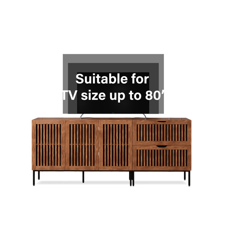 Storage Cabinet,75" Farmhouse Buffet Cabinet With Metal Base And Adjustable Shelves,sideboard Coffee Bar Cabinet With 3 Doors For Kitchen,dining Room,living Room,brown