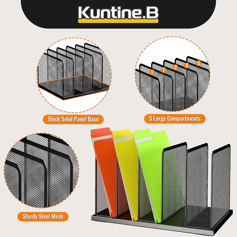 Classeur de bureau 5 sections